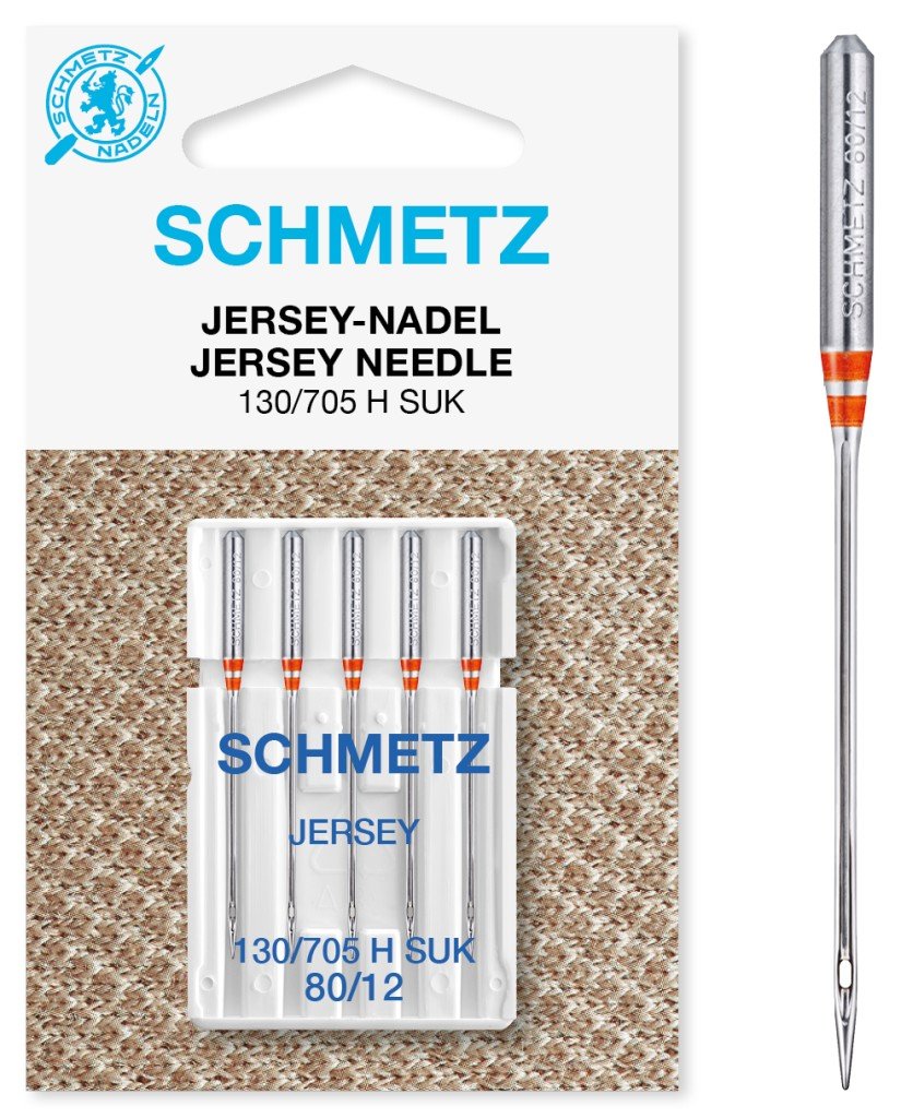 20 Schmetz Nähmaschinen Jersey-Nadeln 130/705H SUK NM80/12 Flachkolben 