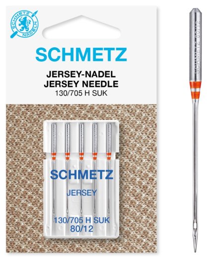 Schmetz Jersey-Nadel 5 St&uuml;ck Nm80 130/705H SUK