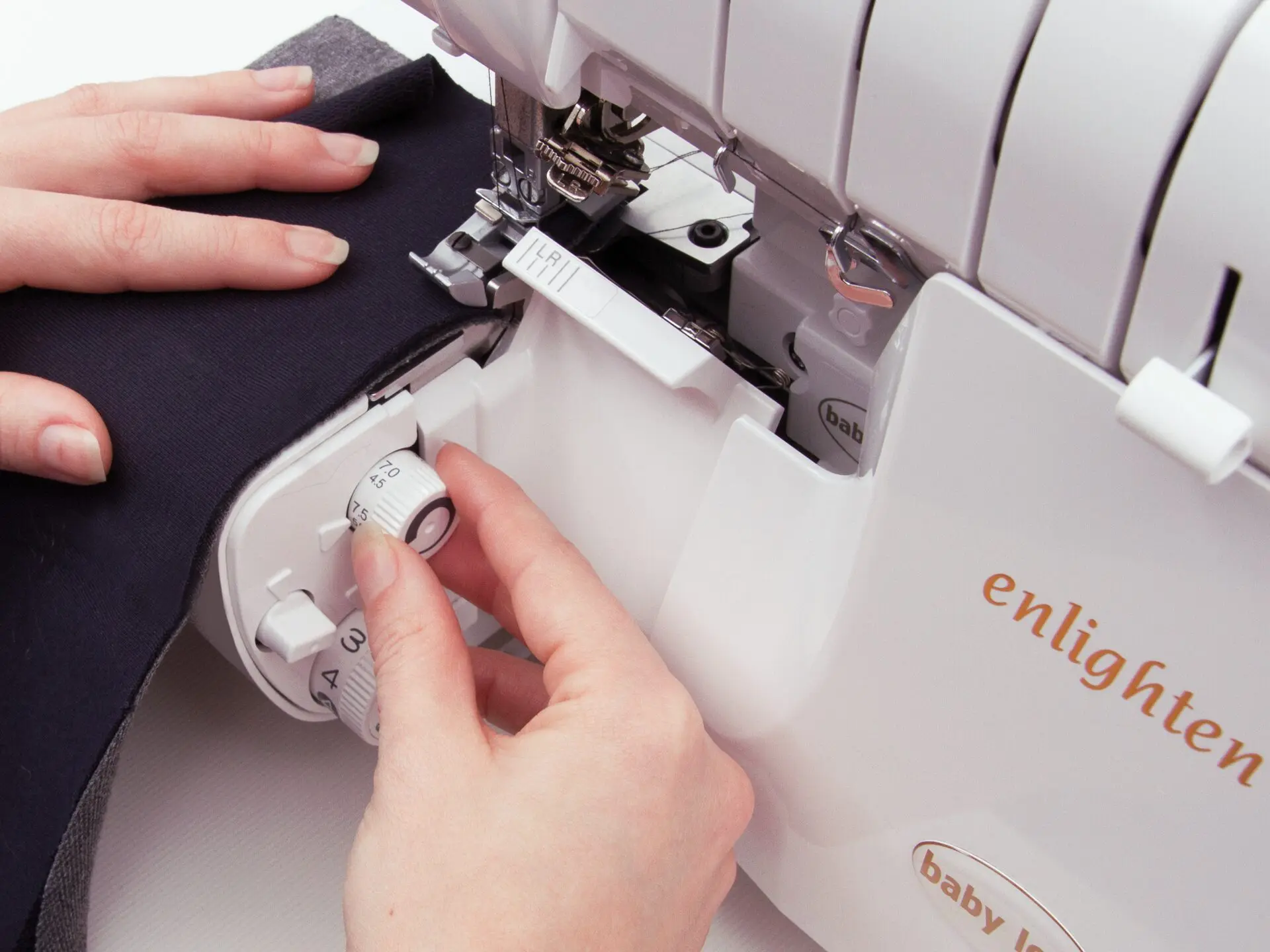 Baby Lock Enlighten Einstellung von Stichlänge und Stichbreite