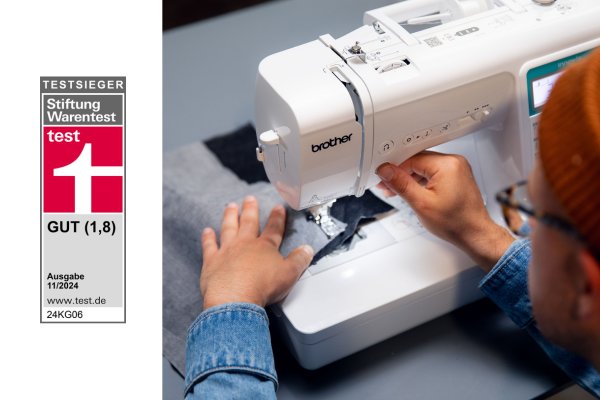 Testsieger-Auszeichnung der Brother Innov-is A65 von Stiftung Warentest 11/2024