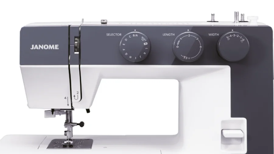 Janome 1522BL Blau mit Drehreglern für Stichauswahl, Stichlänge und Stichbreite