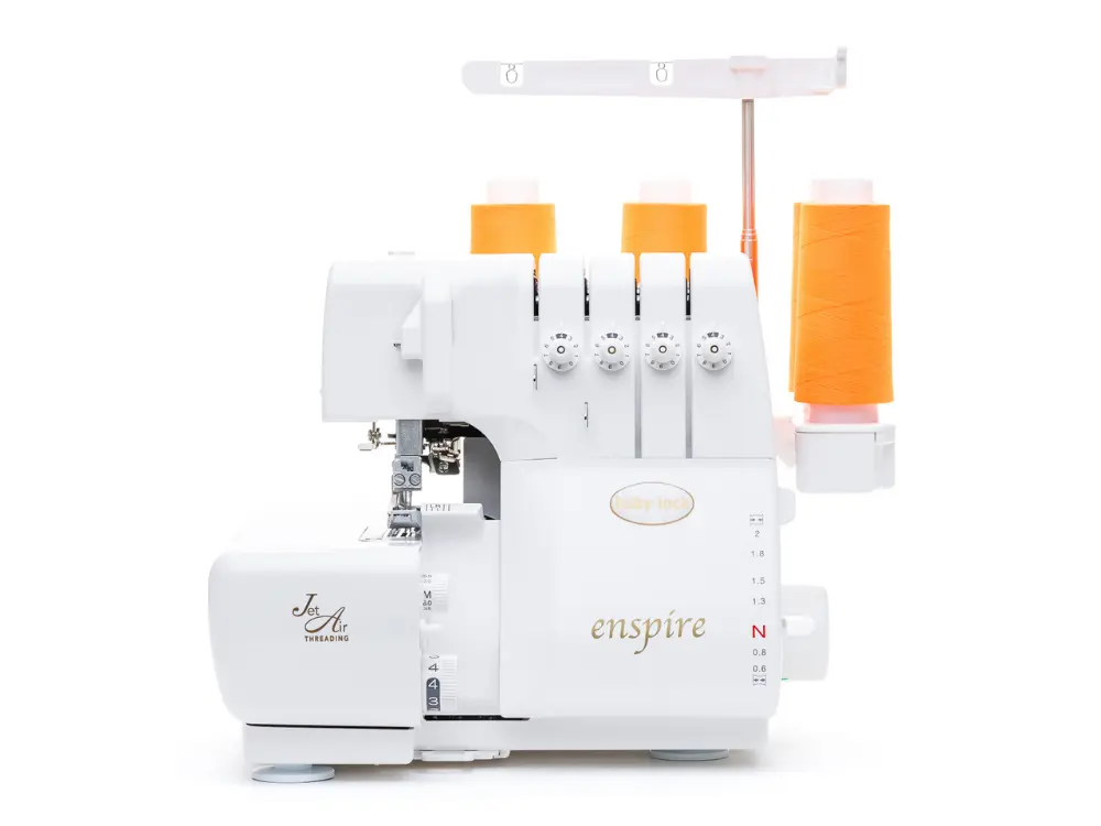 Babylock Enspire Overlock-Nähmaschine für Anfänger mit Lufteinfädler